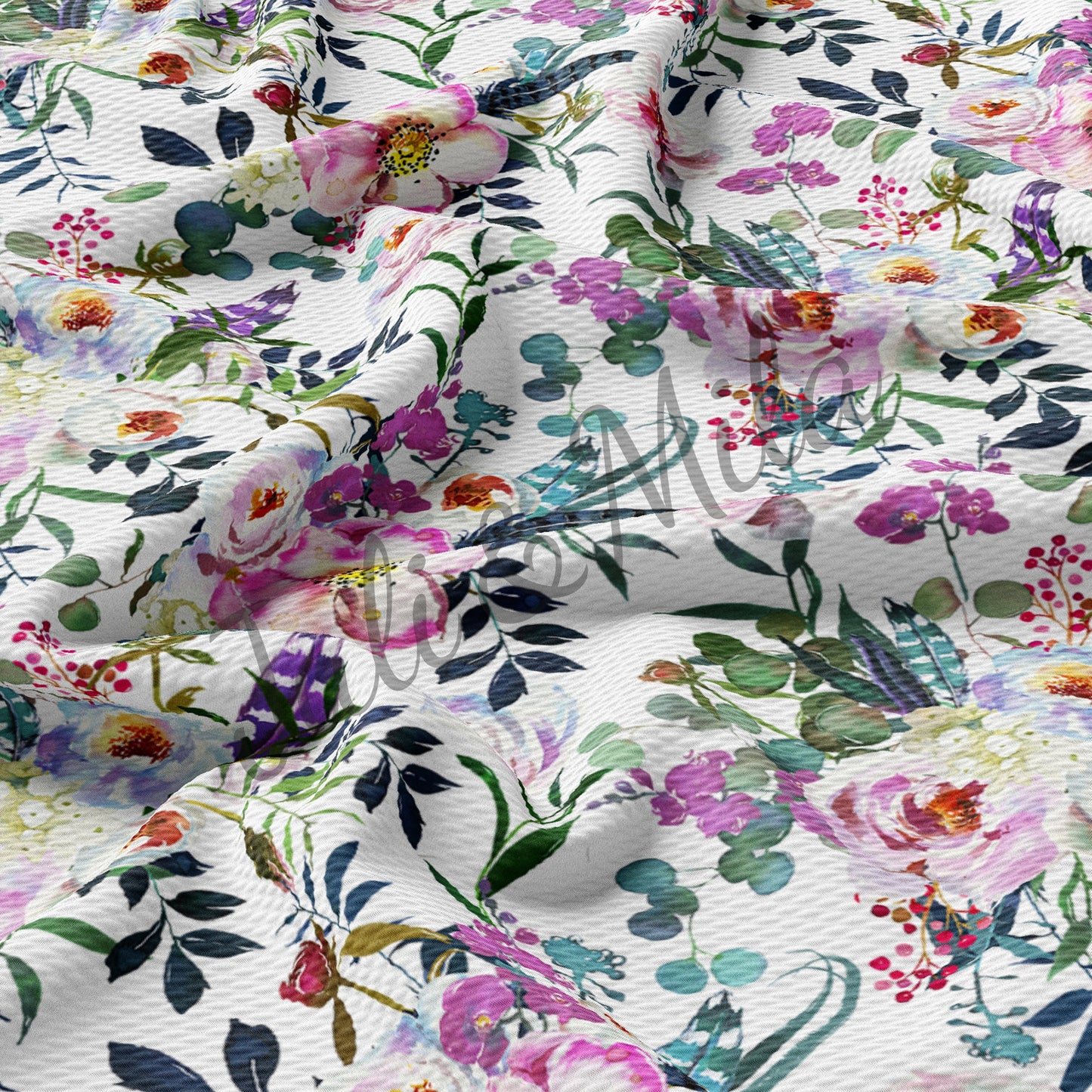 Floral Bullet Textured Fabric F25