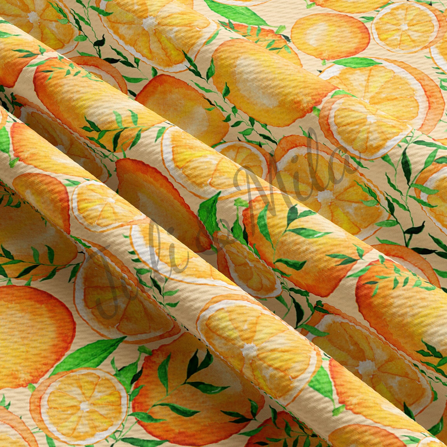 Printed Liverpool Bullet Textured Fabric by the yard 4 Way Stretch Solid Strip Thick Liverpool Fabric Orange