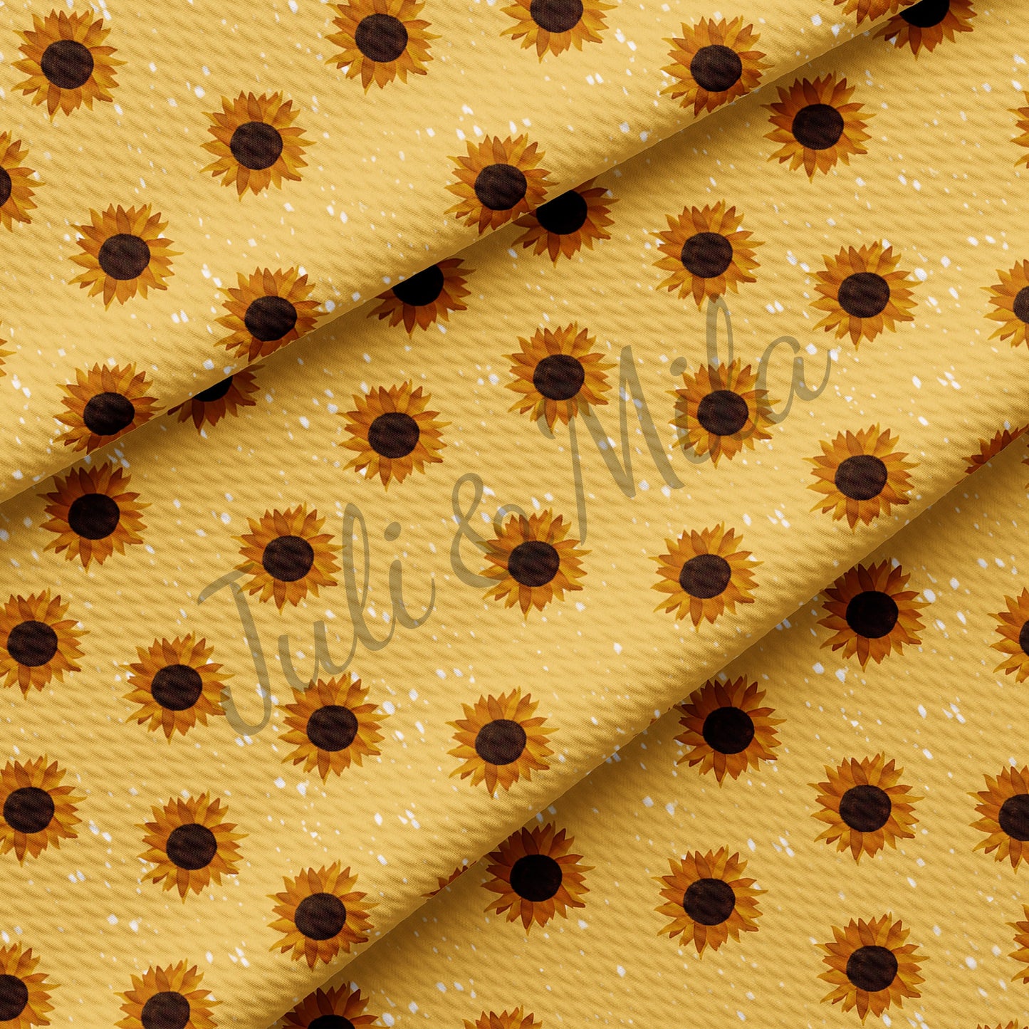 Printed Liverpool Bullet Textured Fabric  (sunflower) AA42