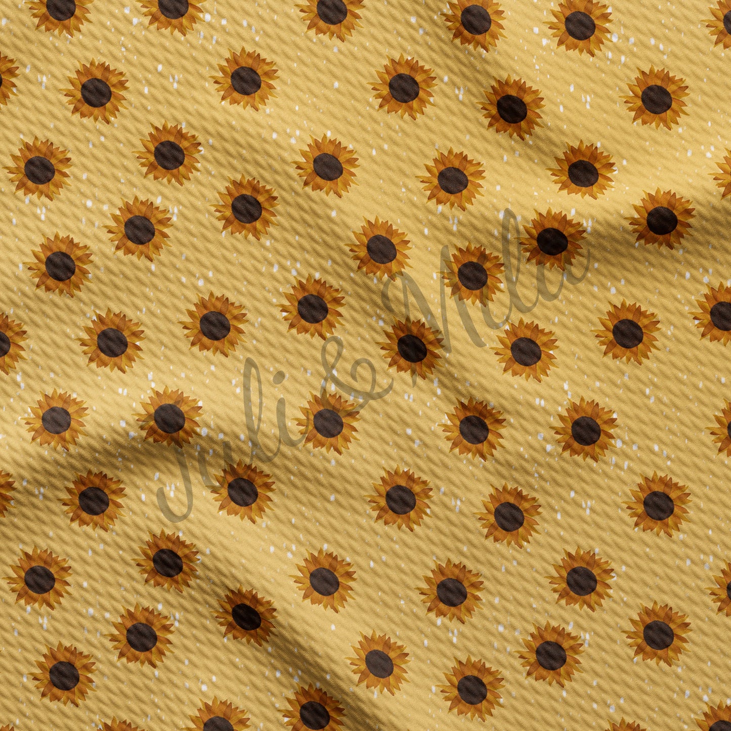 Printed Liverpool Bullet Textured Fabric  (sunflower) AA42