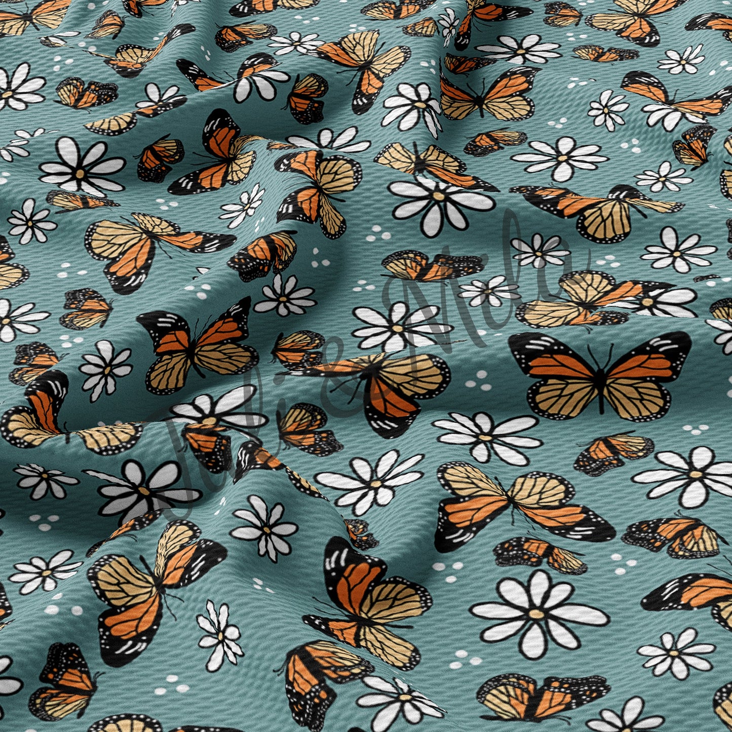 Bullet Textured Fabric Butterflies AA60