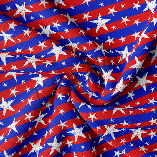 Patriotic 4th of July Bullet Fabric PT35