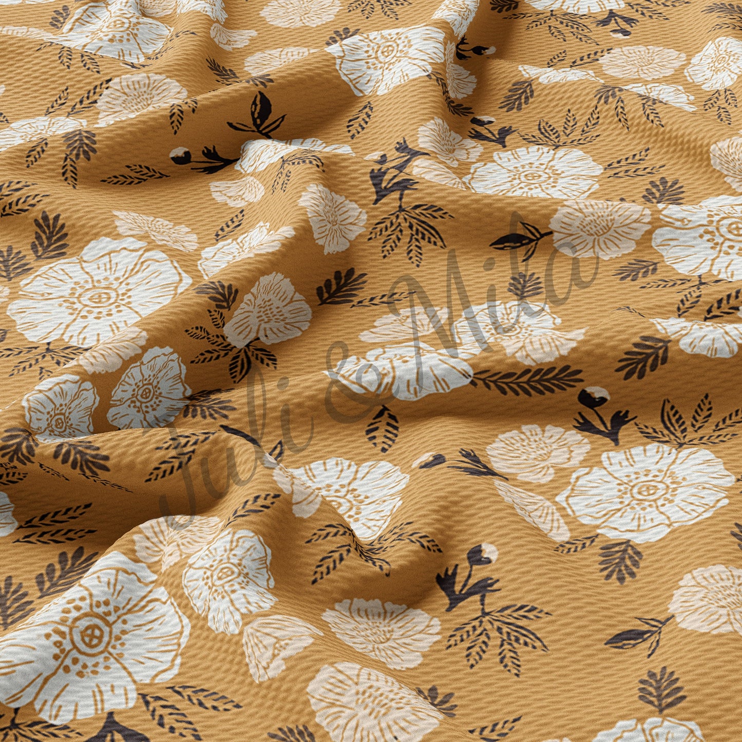 Floral  Bullet Textured Fabric Floral55