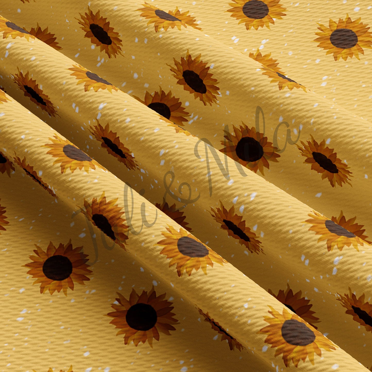 Printed Liverpool Bullet Textured Fabric  (sunflower) AA42