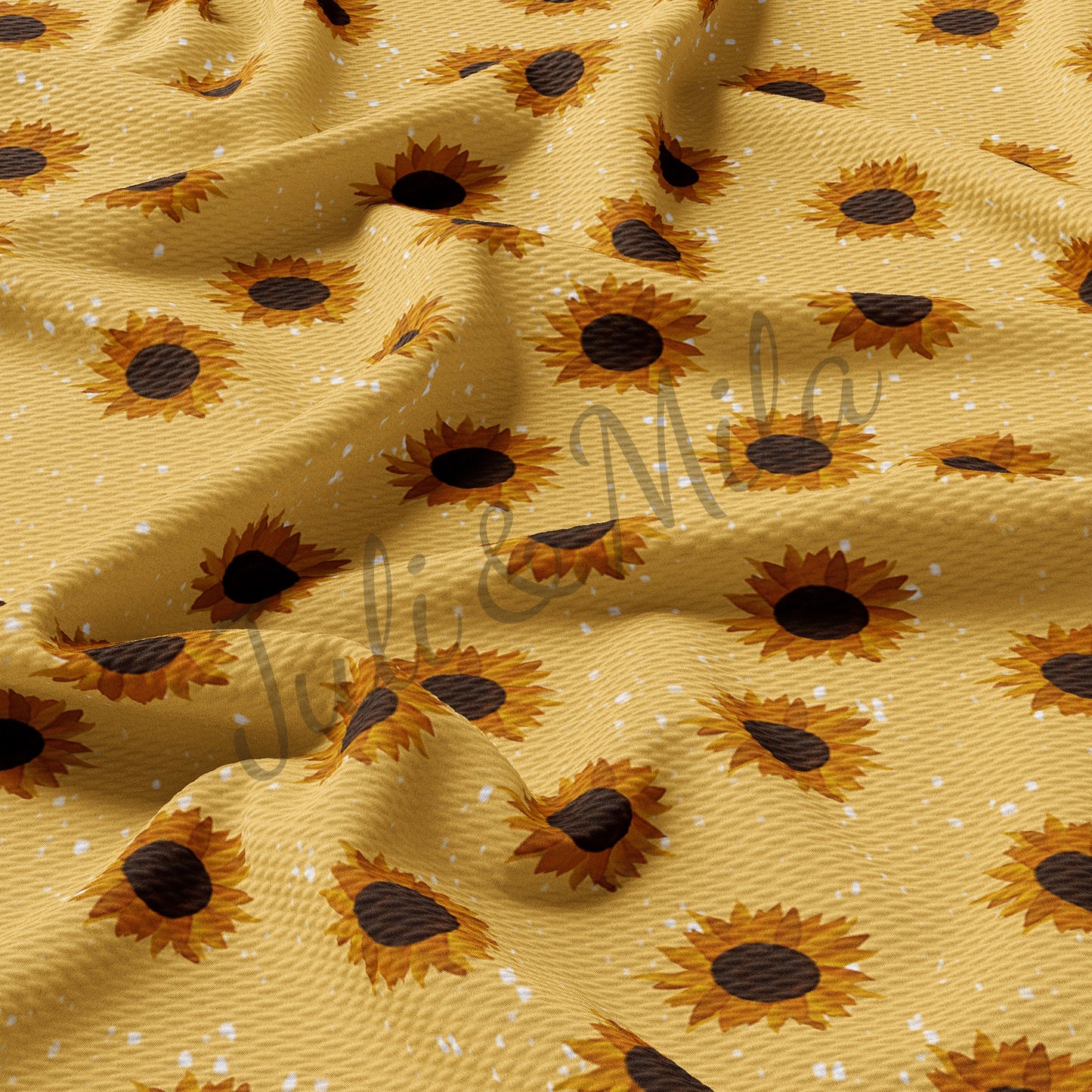 Printed Liverpool Bullet Textured Fabric  (sunflower) AA42