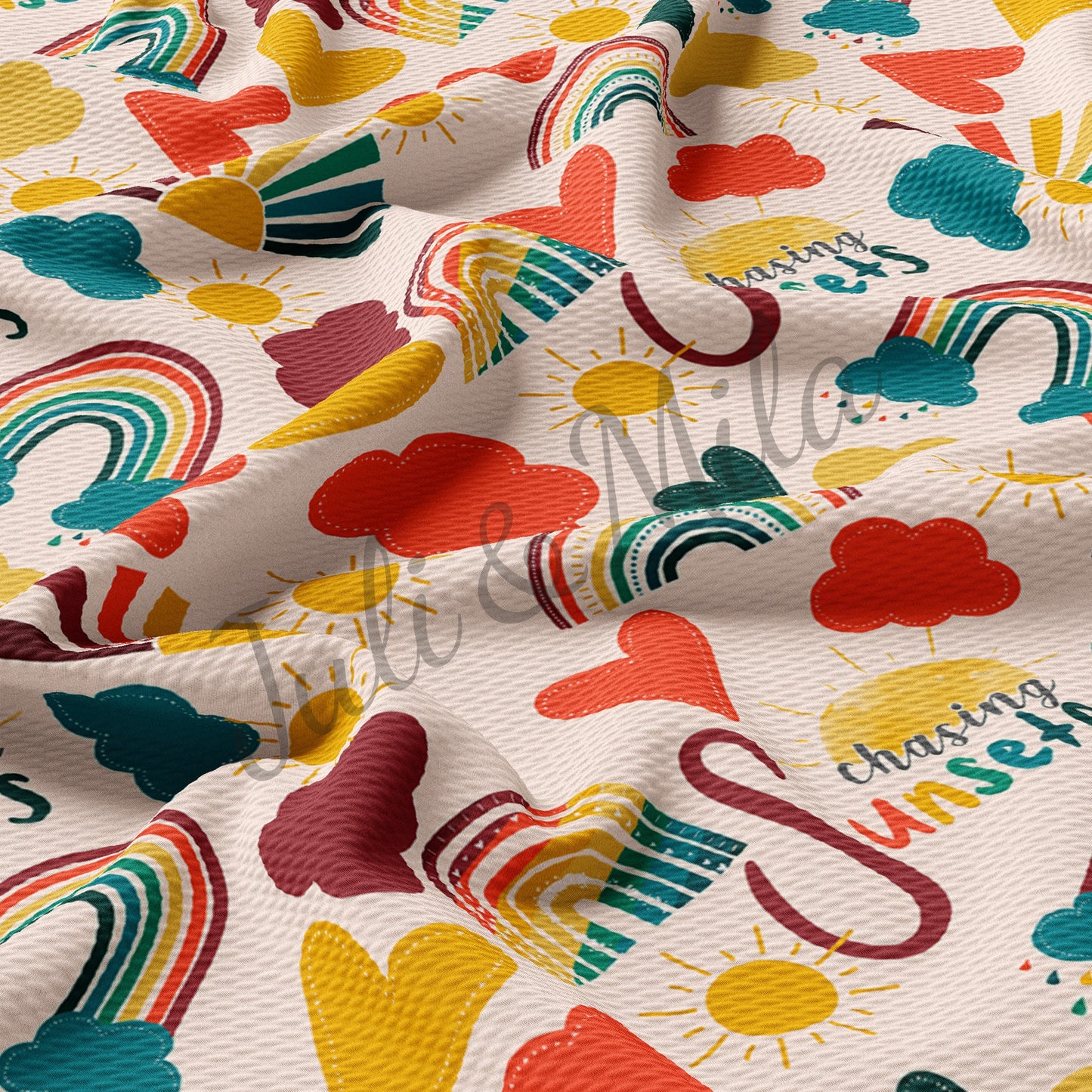 Bullet Textured Fabric (Rainbow9)