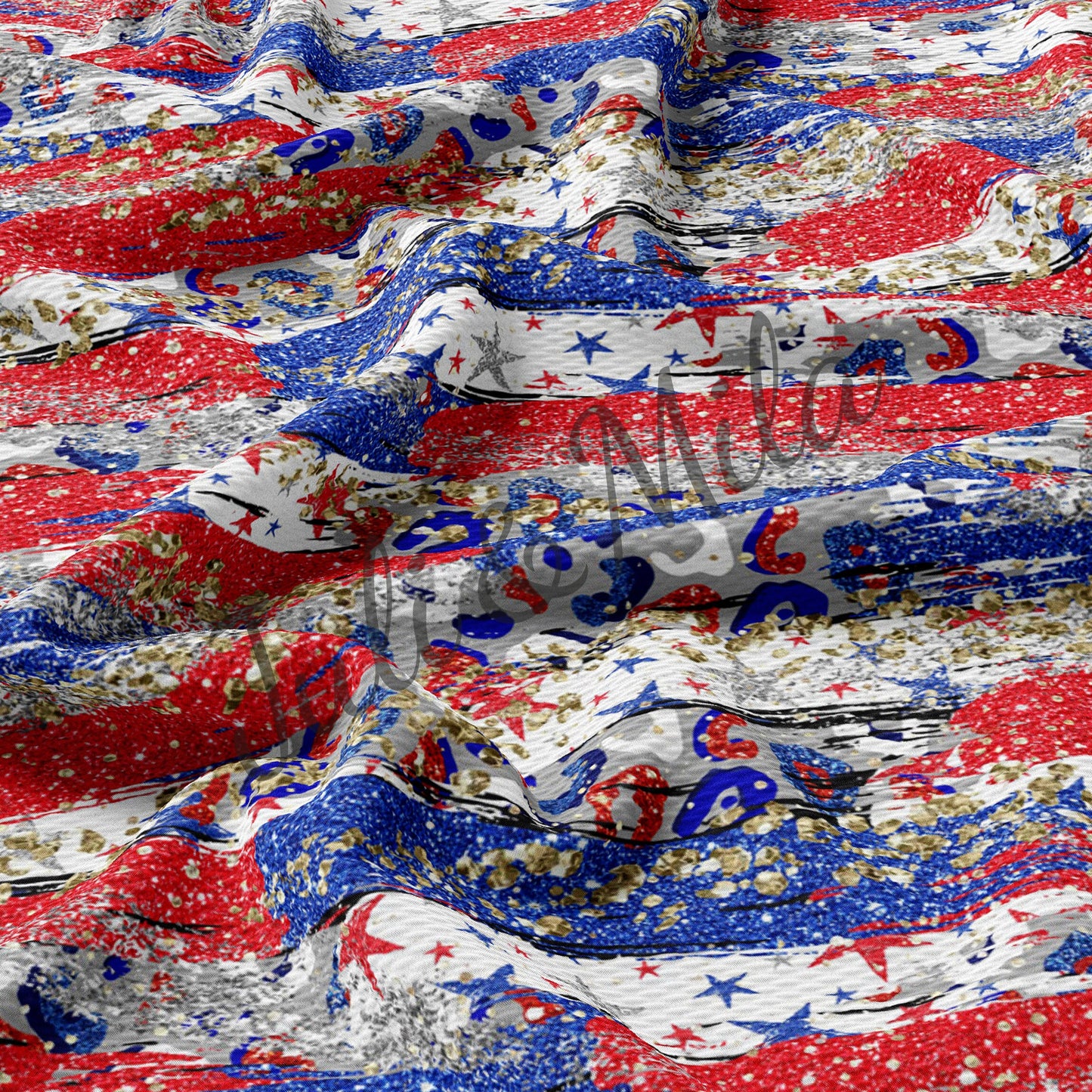 Patriotic 4th of July Bullet Fabric by the yard PT29