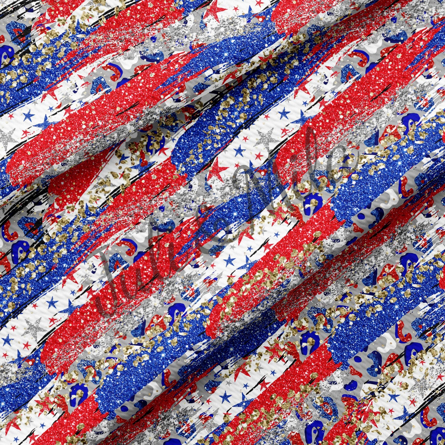 Patriotic 4th of July Bullet Fabric by the yard PT29