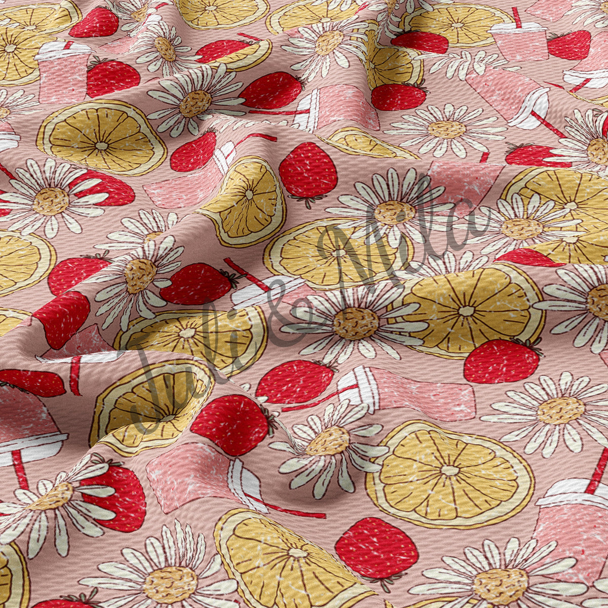 Orange Printed Liverpool Bullet Textured Fabric Orange2