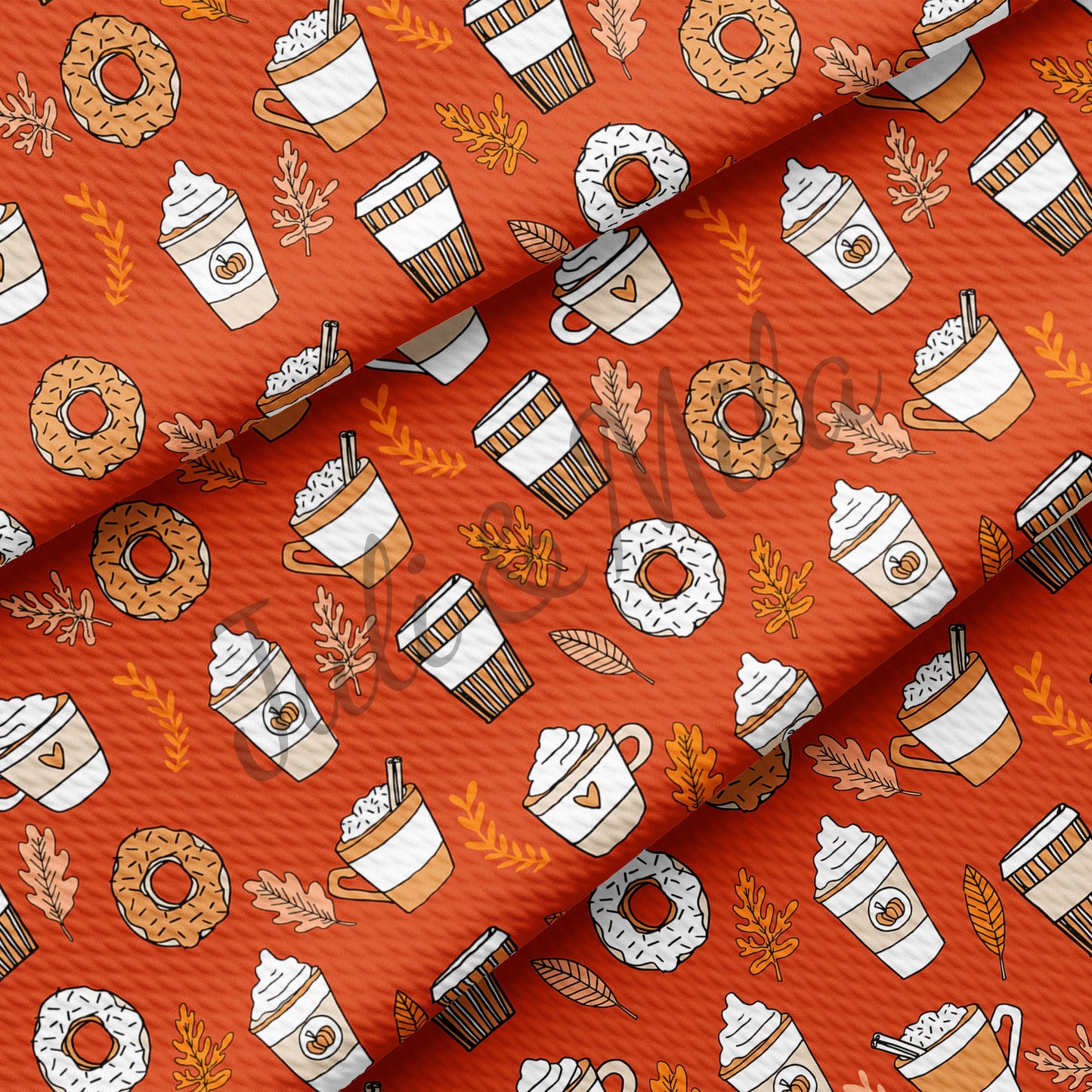 Coffee Printed Liverpool Bullet Textured Fabric  coffeetime