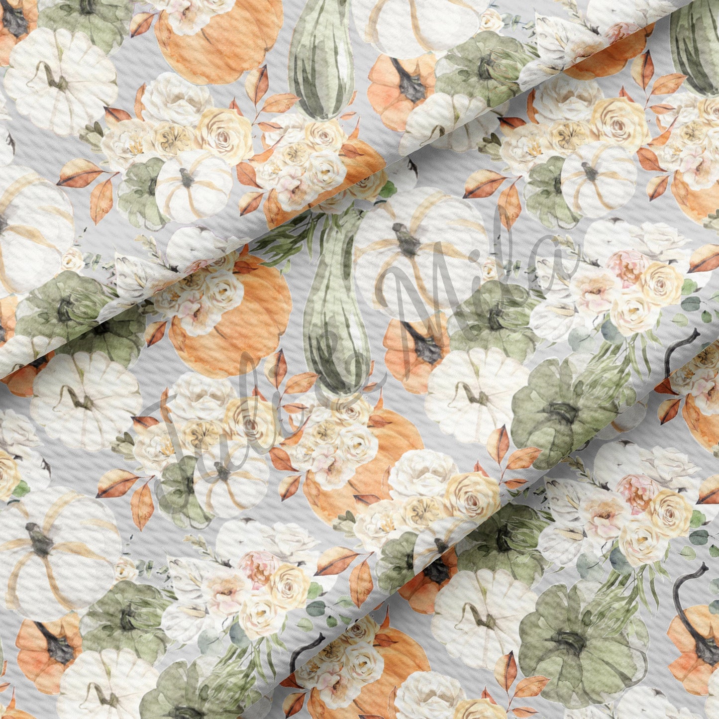 Fall Pumpkin Floral Bullet Fabric AB6