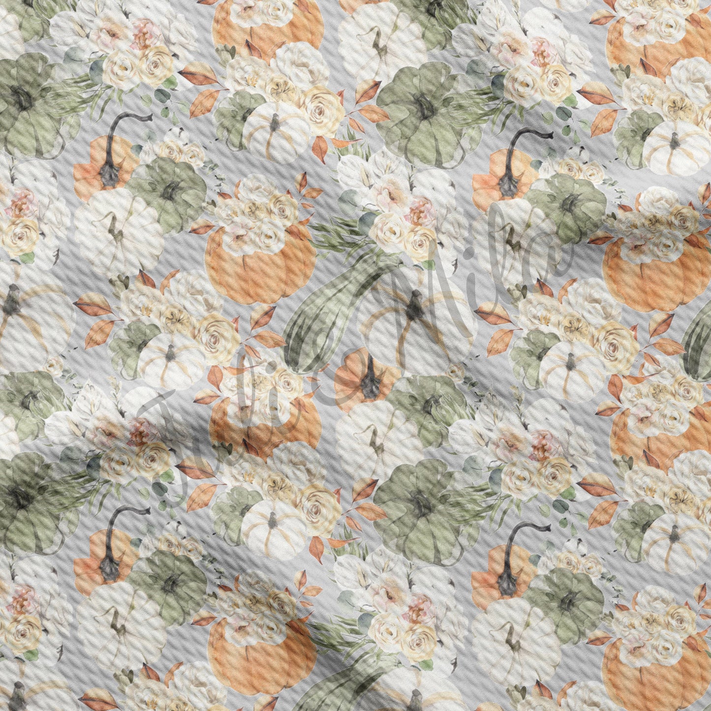 Fall Pumpkin Floral Bullet Fabric AB6