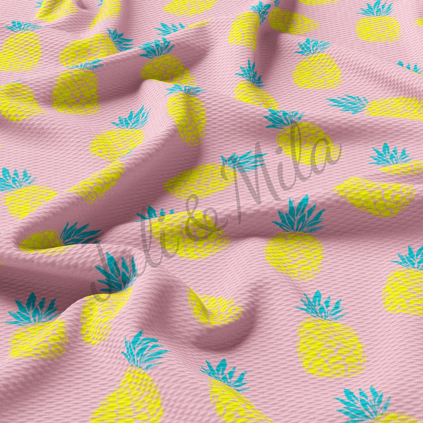 Pineapple l Bullet Textured Fabric  Pineapple
