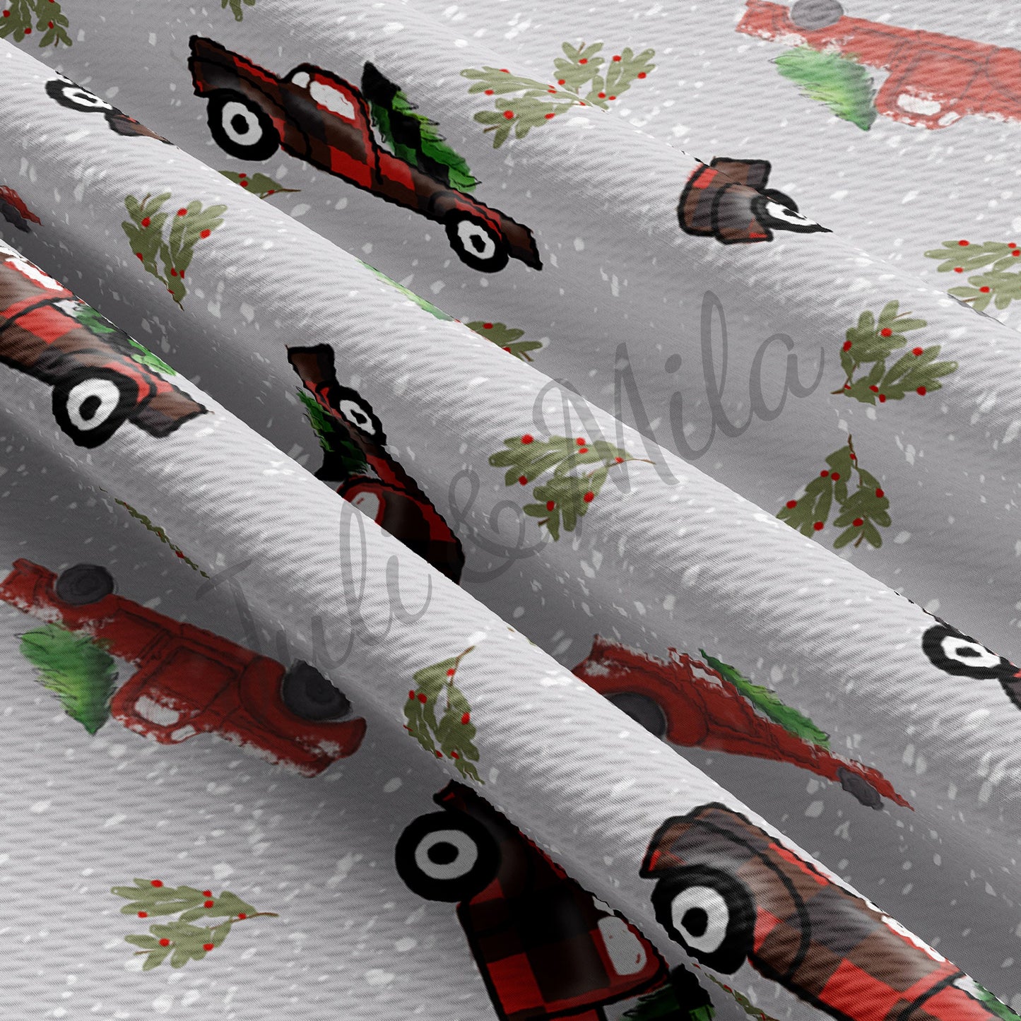 Christmas Bullet Fabric Trucks AC4