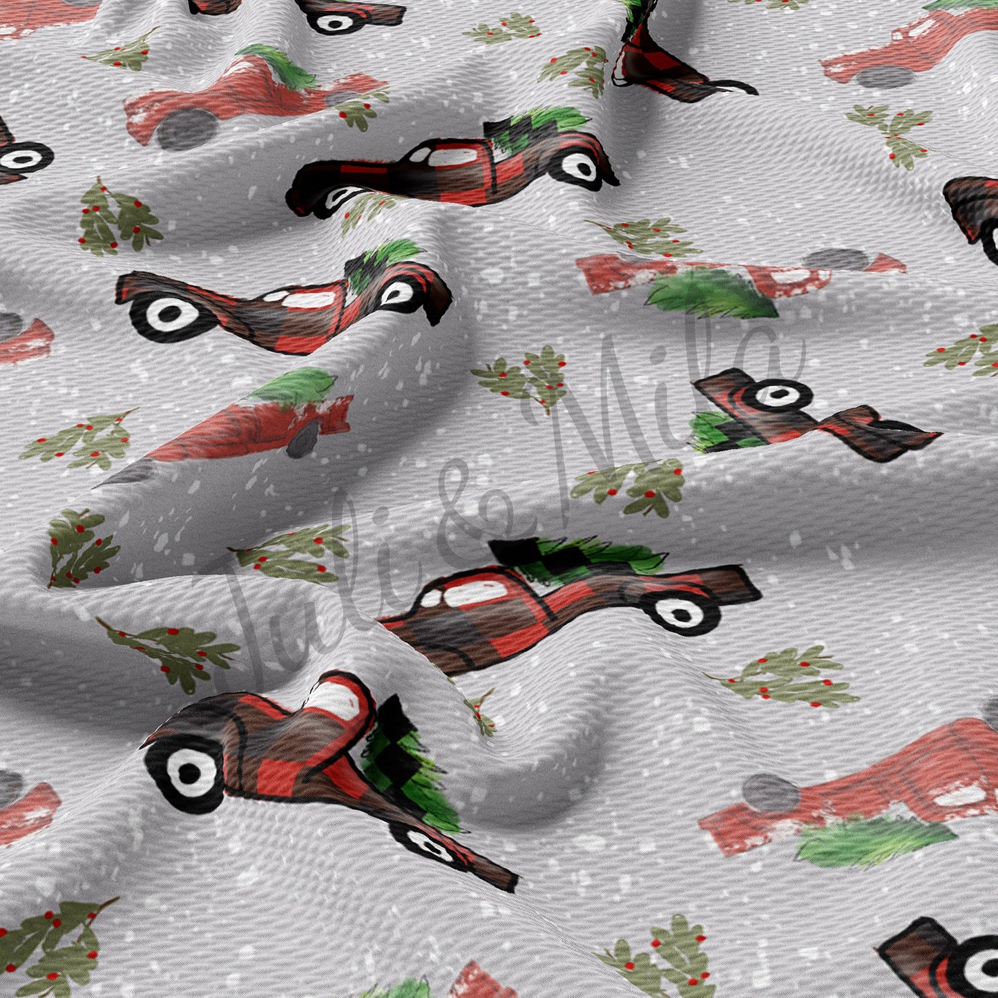 Christmas Bullet Fabric Trucks AC4