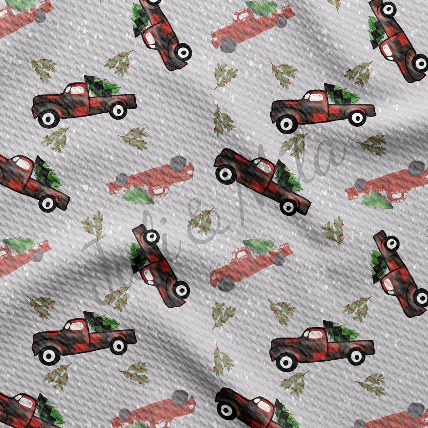 Christmas Bullet Fabric Trucks AC4