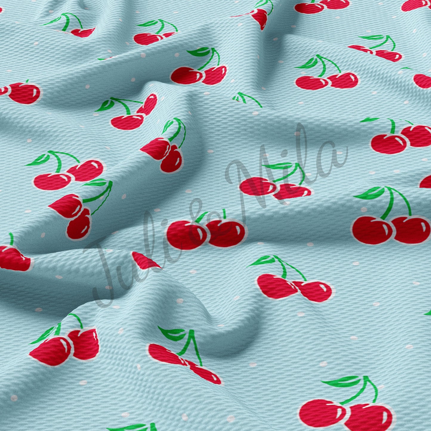 Bullet Textured Fabric Cherries AA497