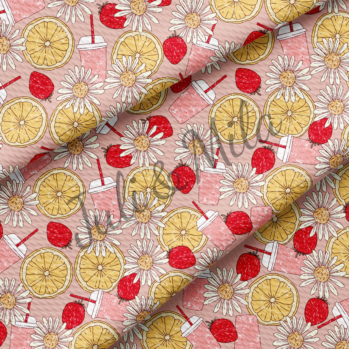 Orange Printed Liverpool Bullet Textured Fabric Orange2