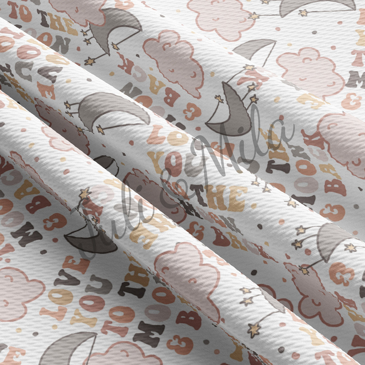 Bullet Textured Fabric Moon