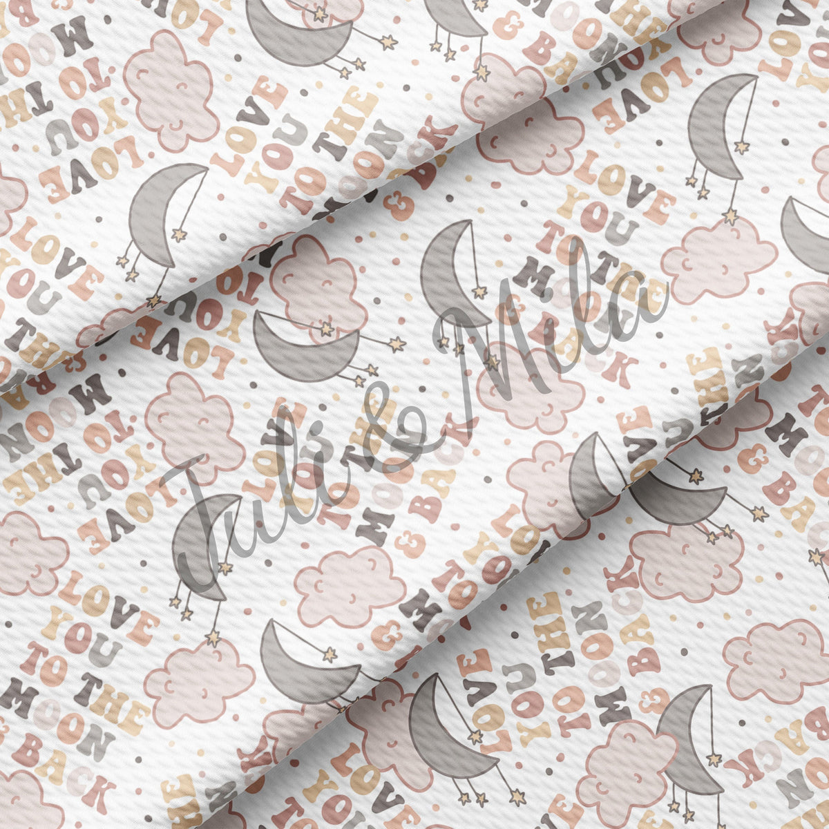 Bullet Textured Fabric Moon