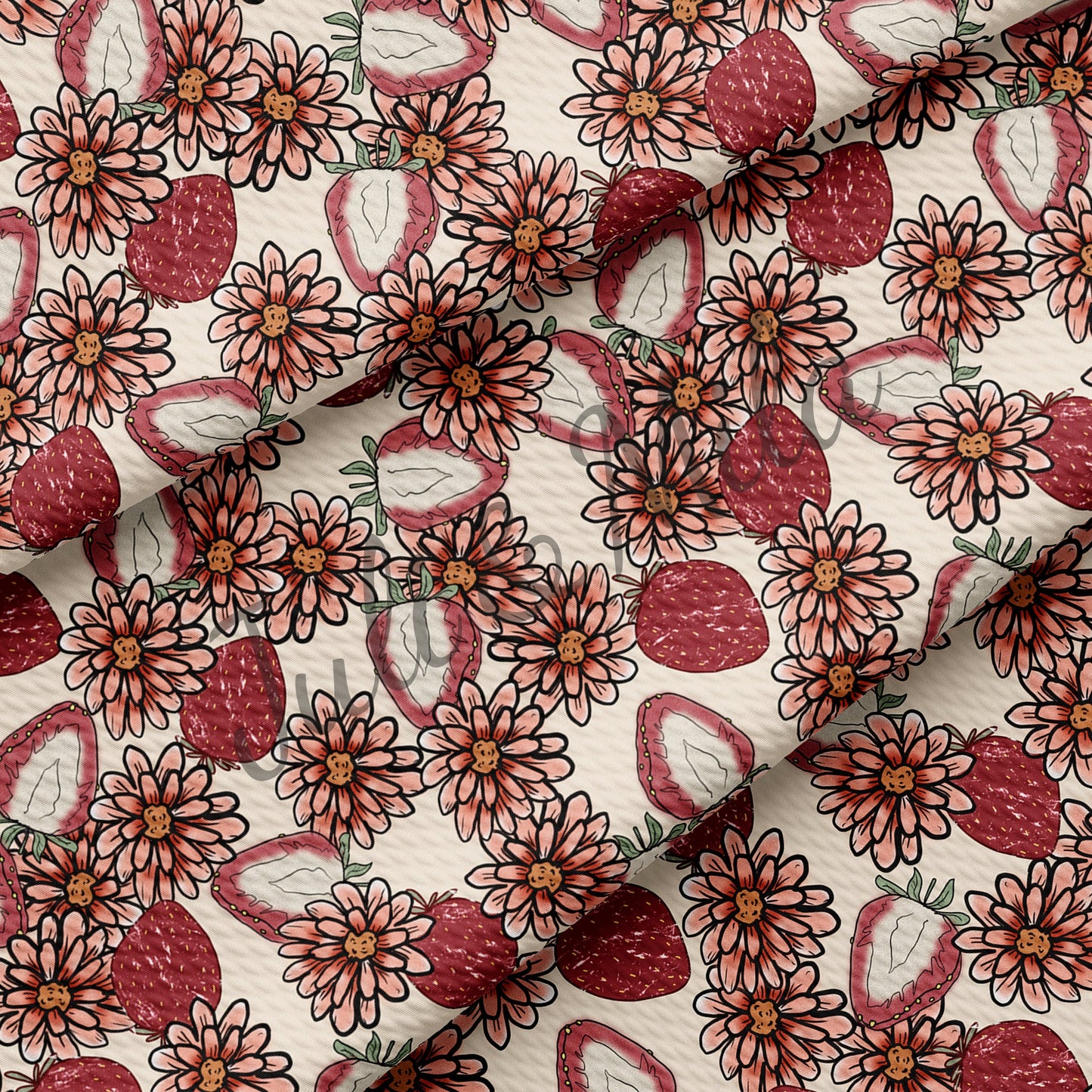 Bullet Textured Fabric  Strawberry3