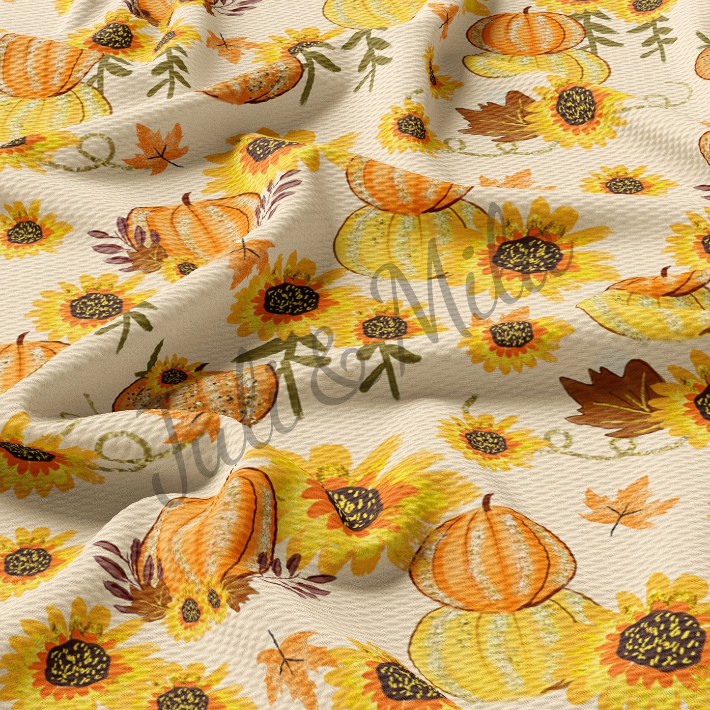 Pumpkin Fall Bullet Fabric AB9