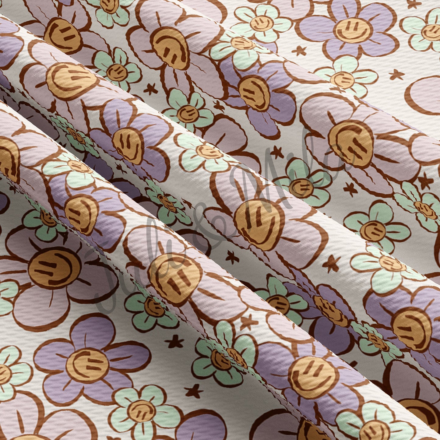 Floral  Bullet Textured Fabric Floral96