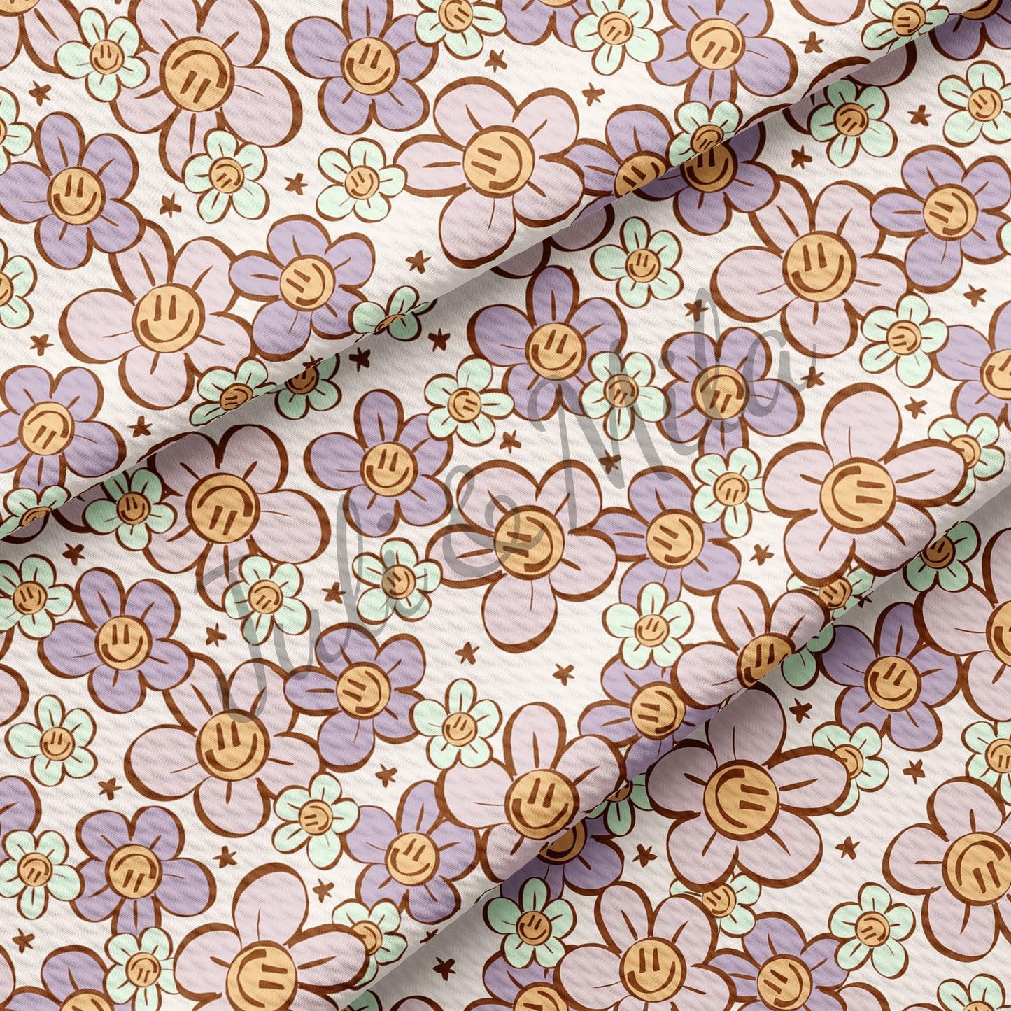 Floral  Bullet Textured Fabric Floral96