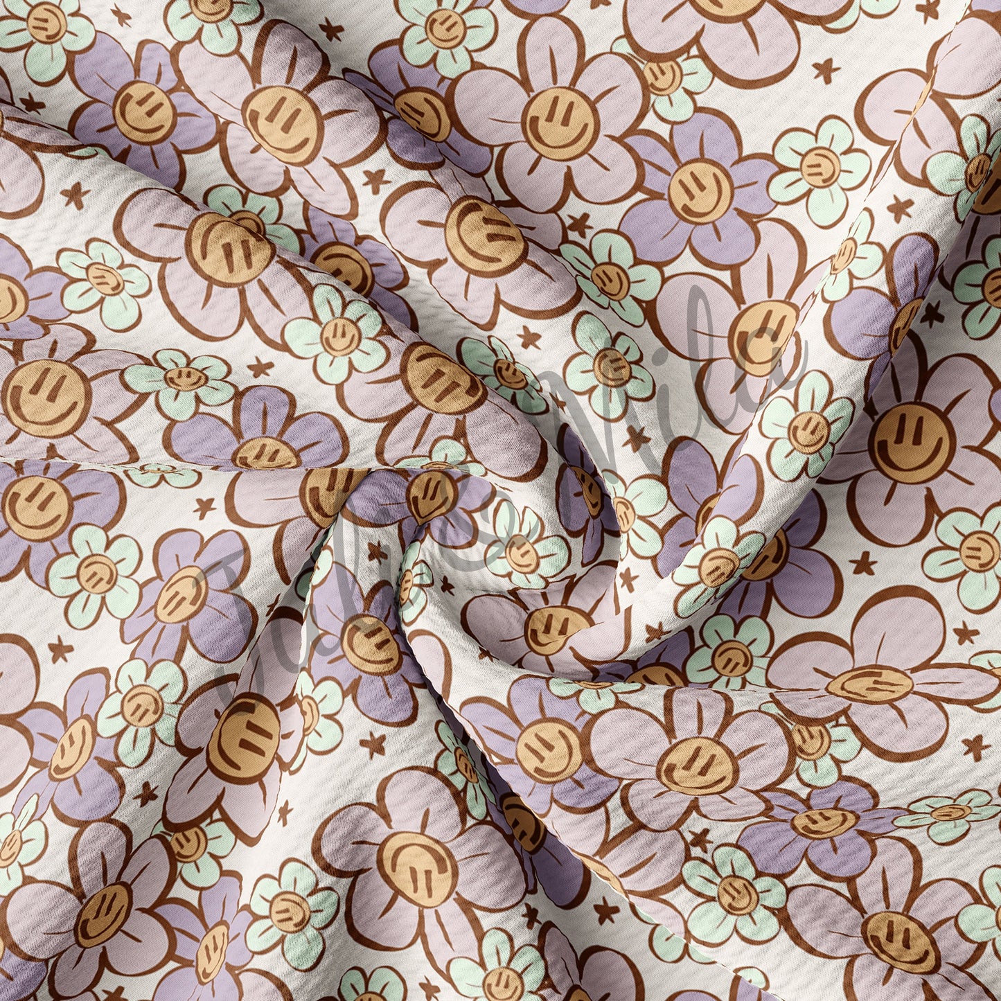 Floral  Bullet Textured Fabric Floral96