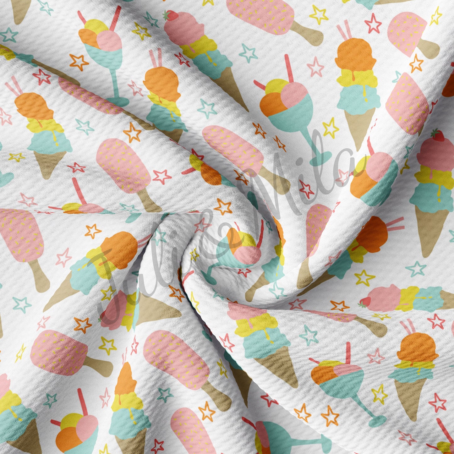 Ice cream  Bullet Textured Fabric  icecream3