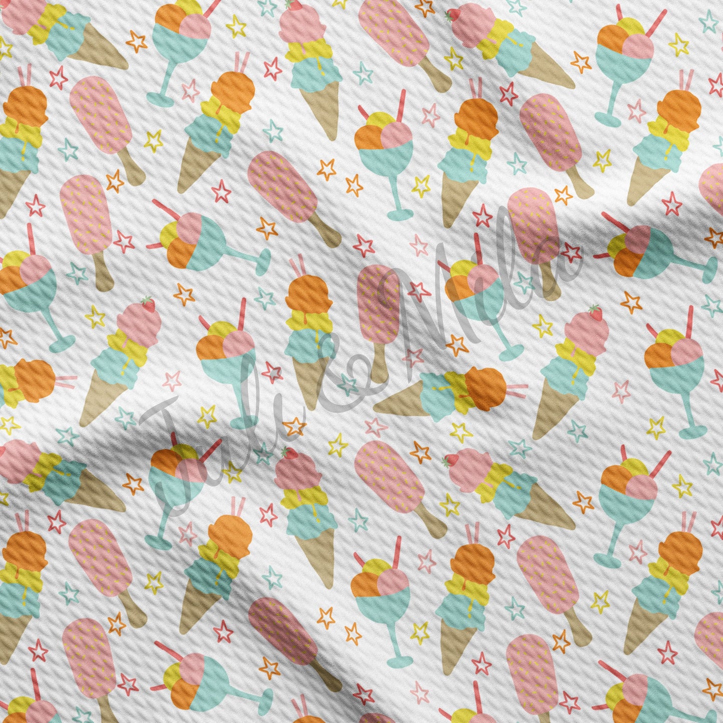 Ice cream  Bullet Textured Fabric  icecream3