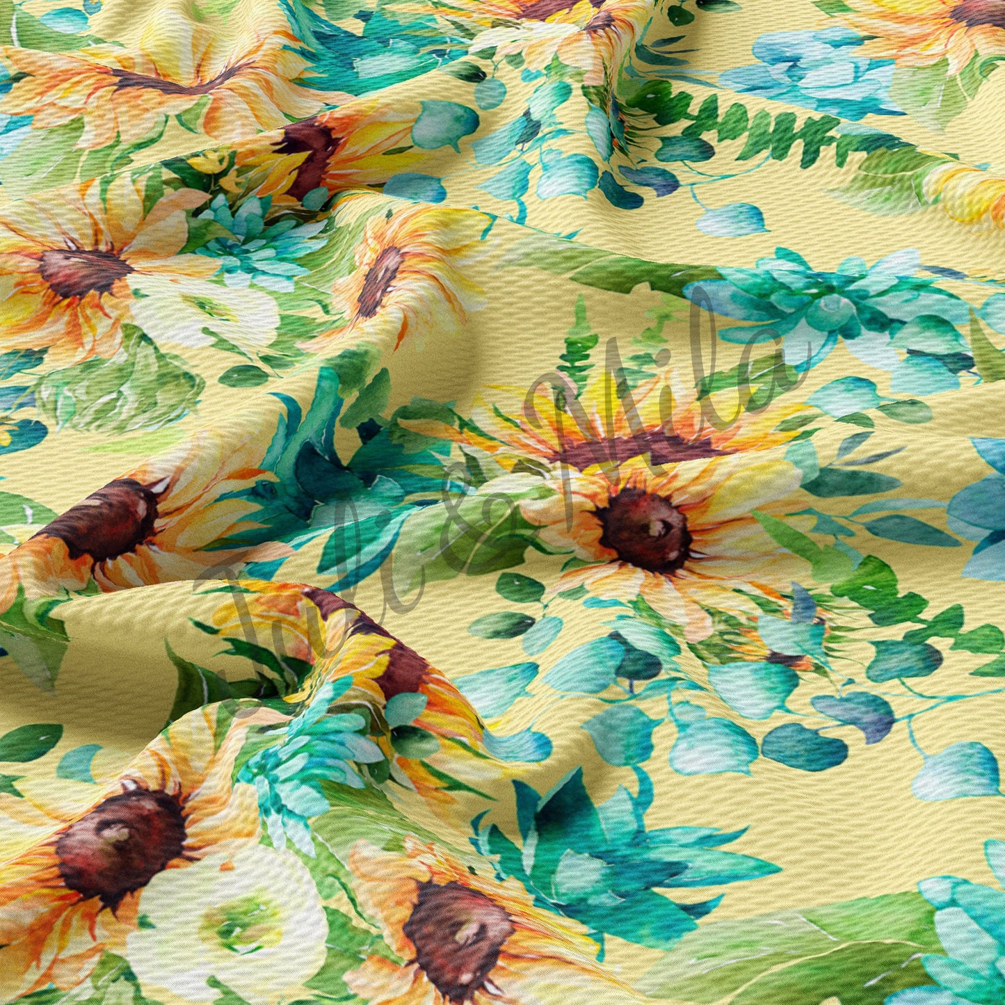 Sunflowers Floral Bullet Fabric Floral87