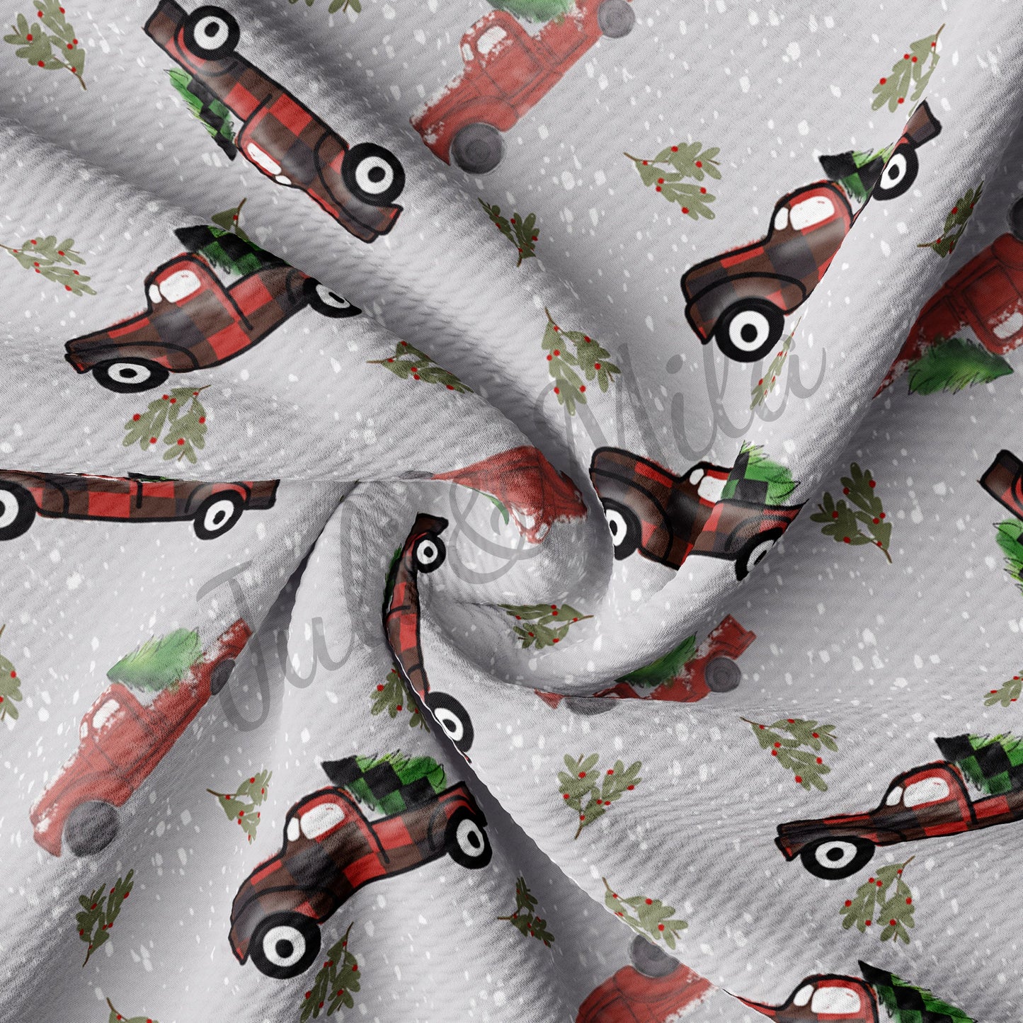 Christmas Bullet Fabric Trucks AC4