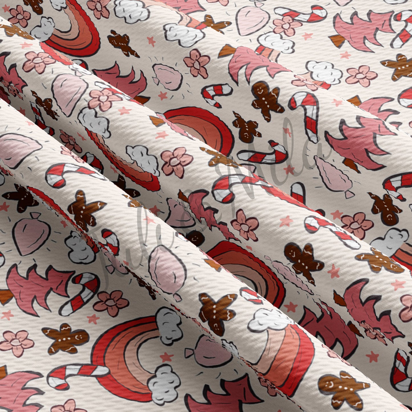 Pink Christmas Bullet Fabric AC2