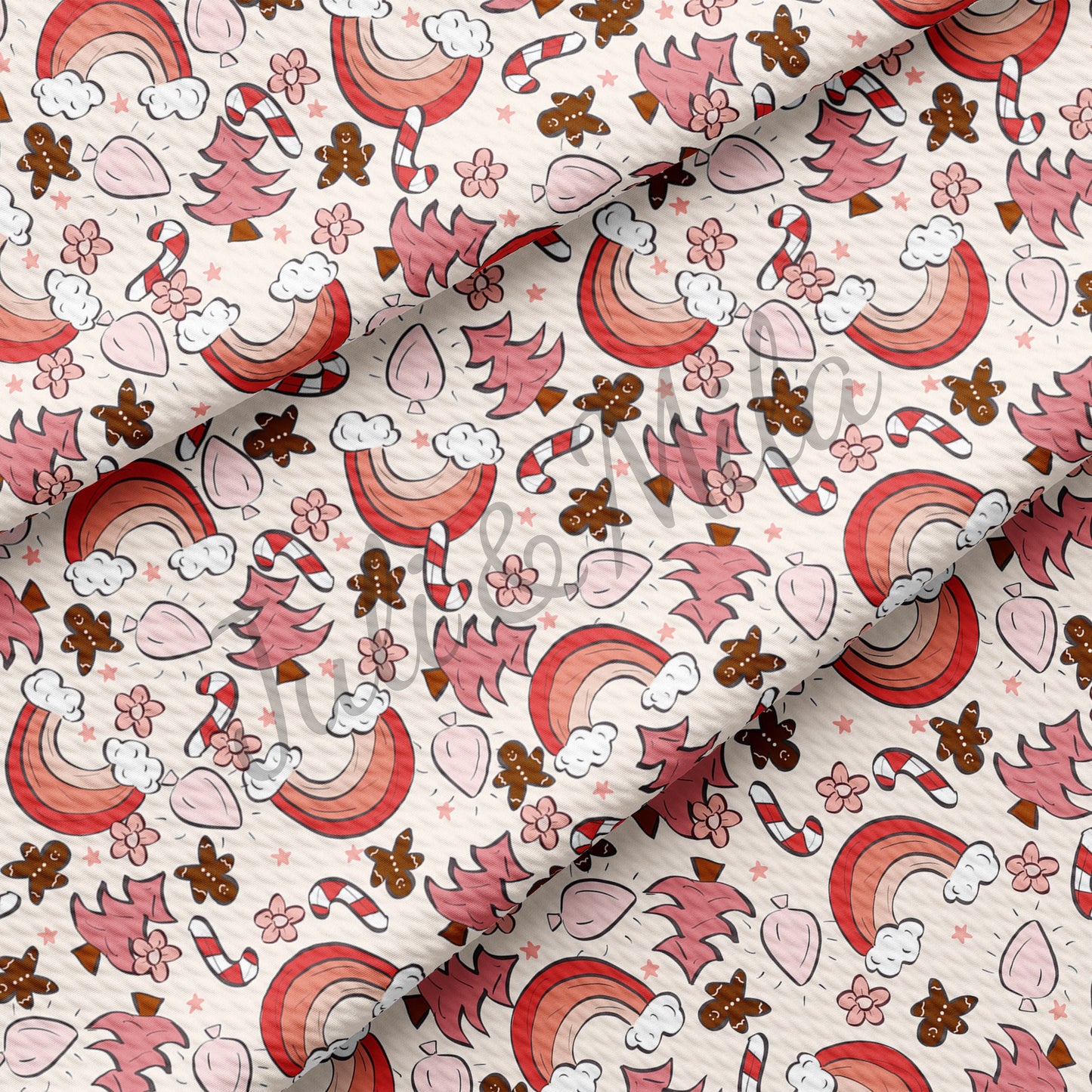 Pink Christmas Bullet Fabric AC2