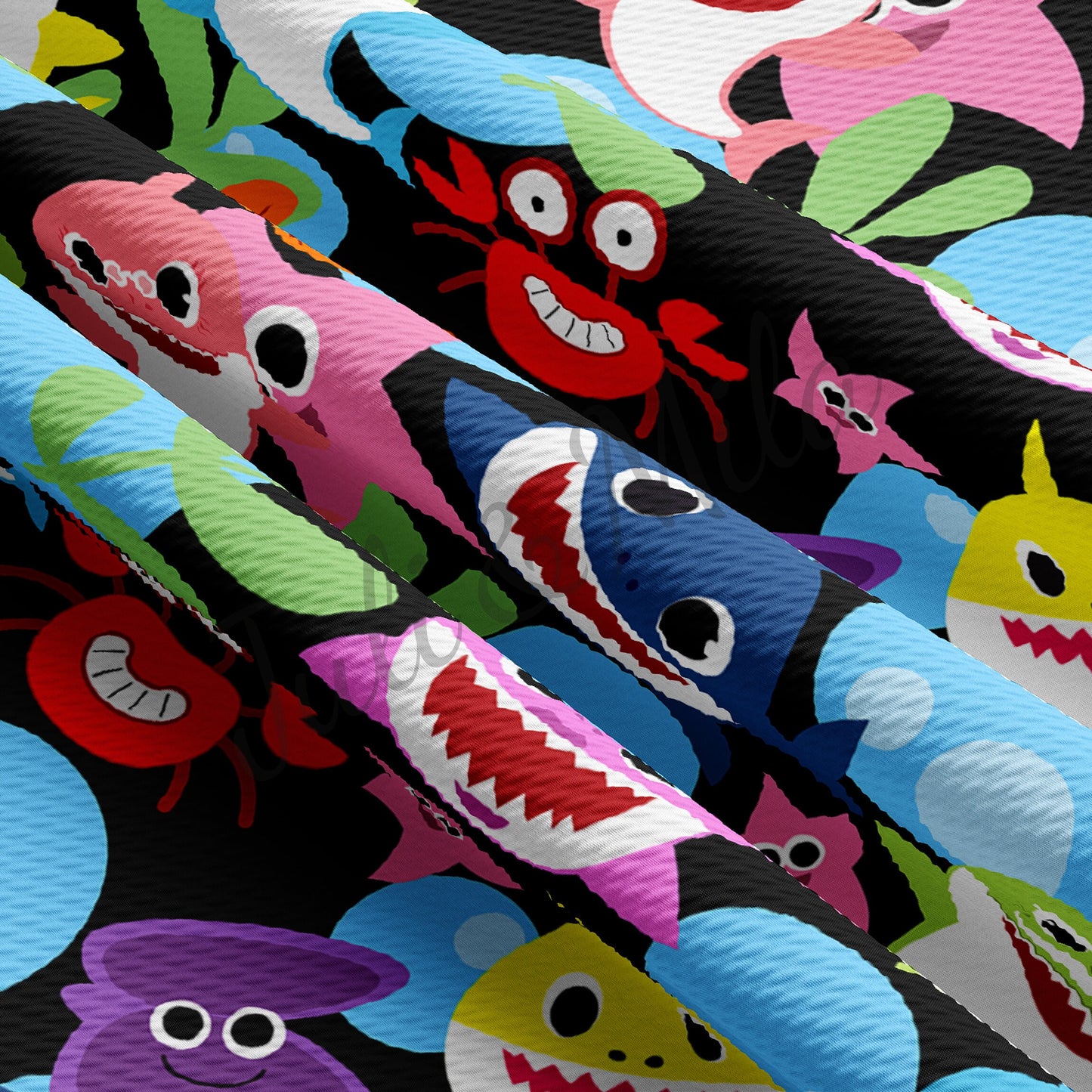 Baby Shark  Bullet Fabric (funnysharks) AA334