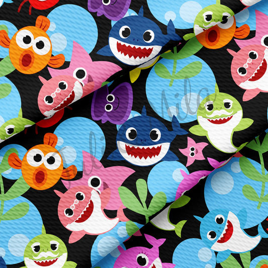 Baby Shark  Bullet Fabric (funnysharks) AA334