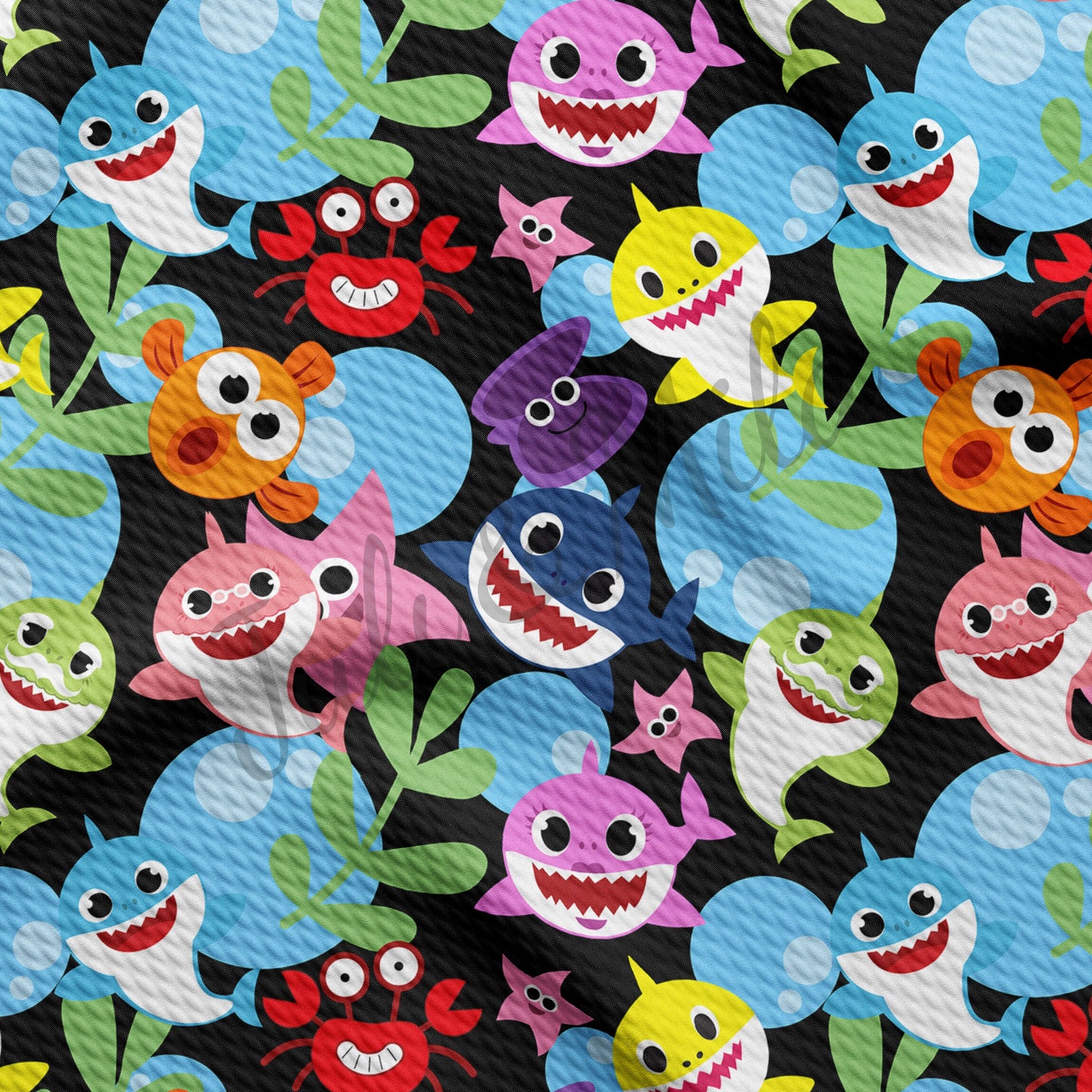 Baby Shark  Bullet Fabric (funnysharks) AA334