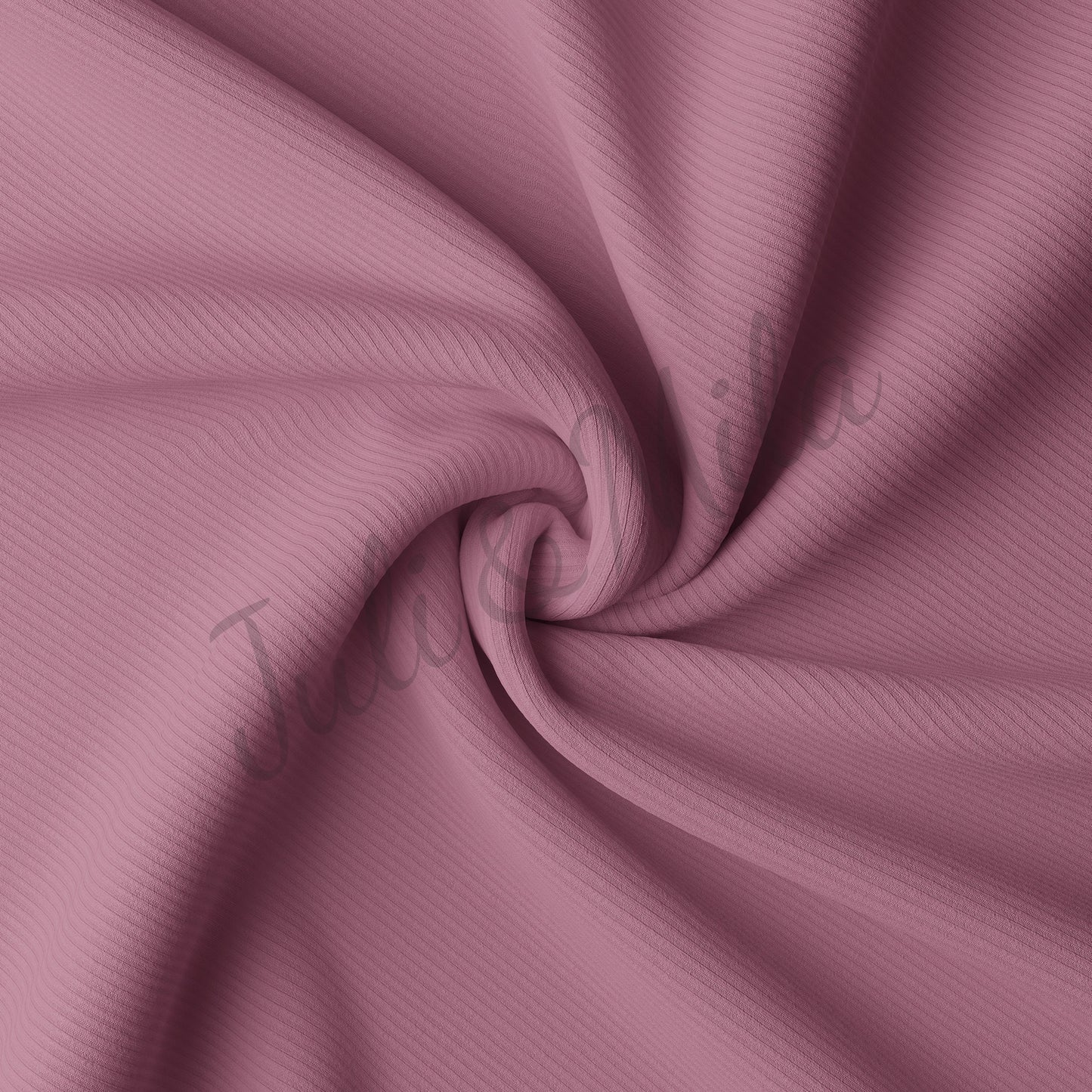 Mauve Rib Knit Fabric by the Yard Ribbed Jersey Stretchy Soft Polyester Stretch Fabric 1 Yard