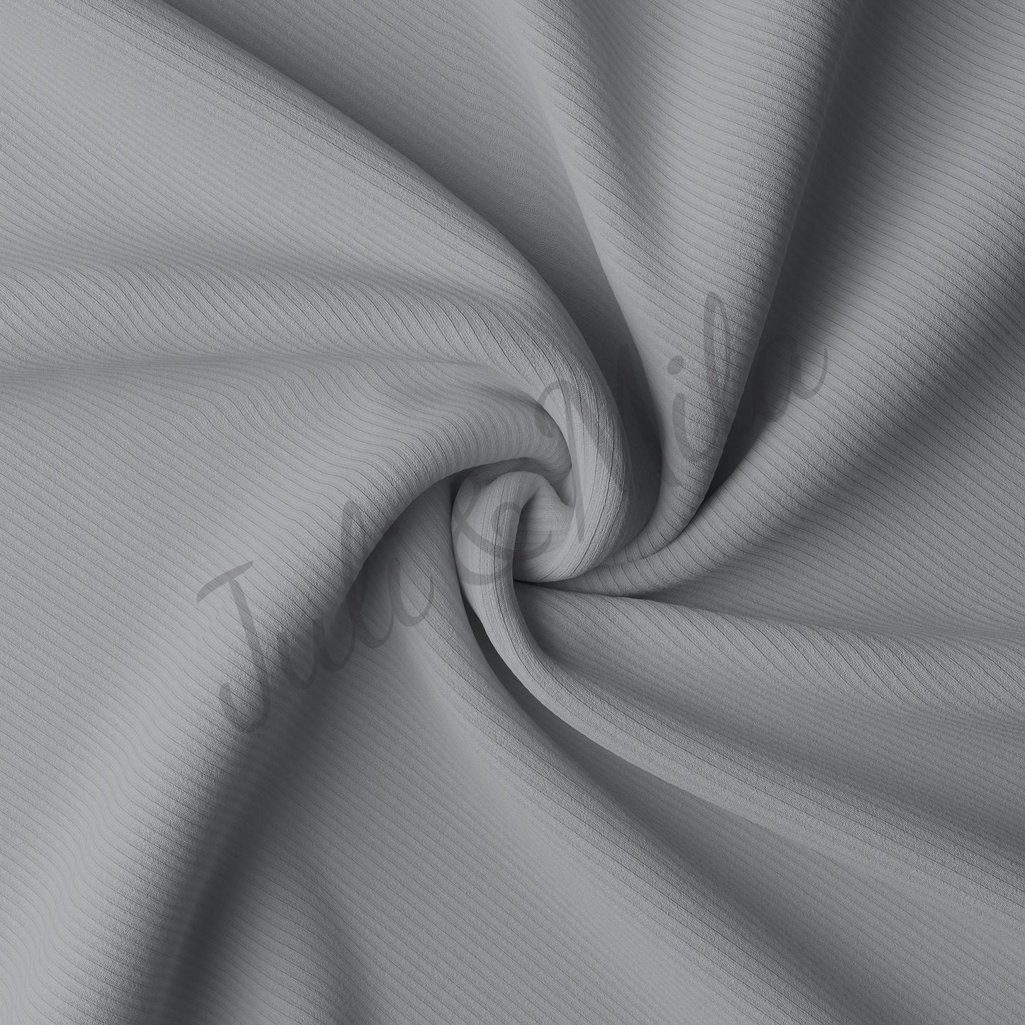 Ultimate Gray Rib Knit Fabric by the Yard Ribbed Jersey Stretchy Soft Polyester Stretch Fabric 1 Yard