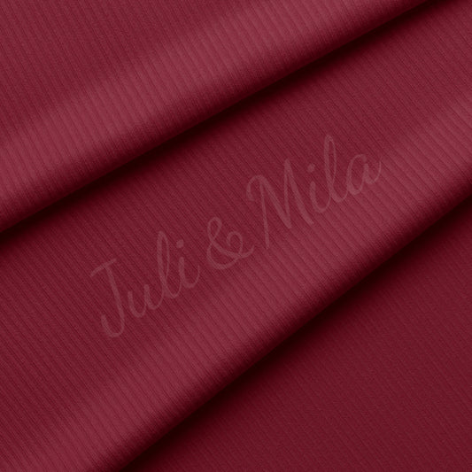 Burgundy  Rib Knit Fabric by the Yard