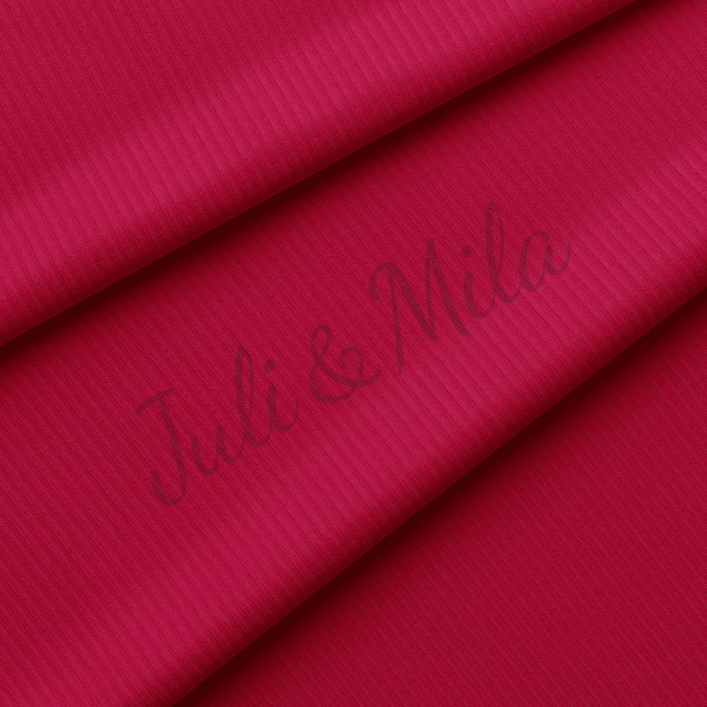 Raspberry  Rib Knit Fabric by the Yard Ribbed Jersey Stretchy Soft Polyester Stretch Fabric 1 Yard