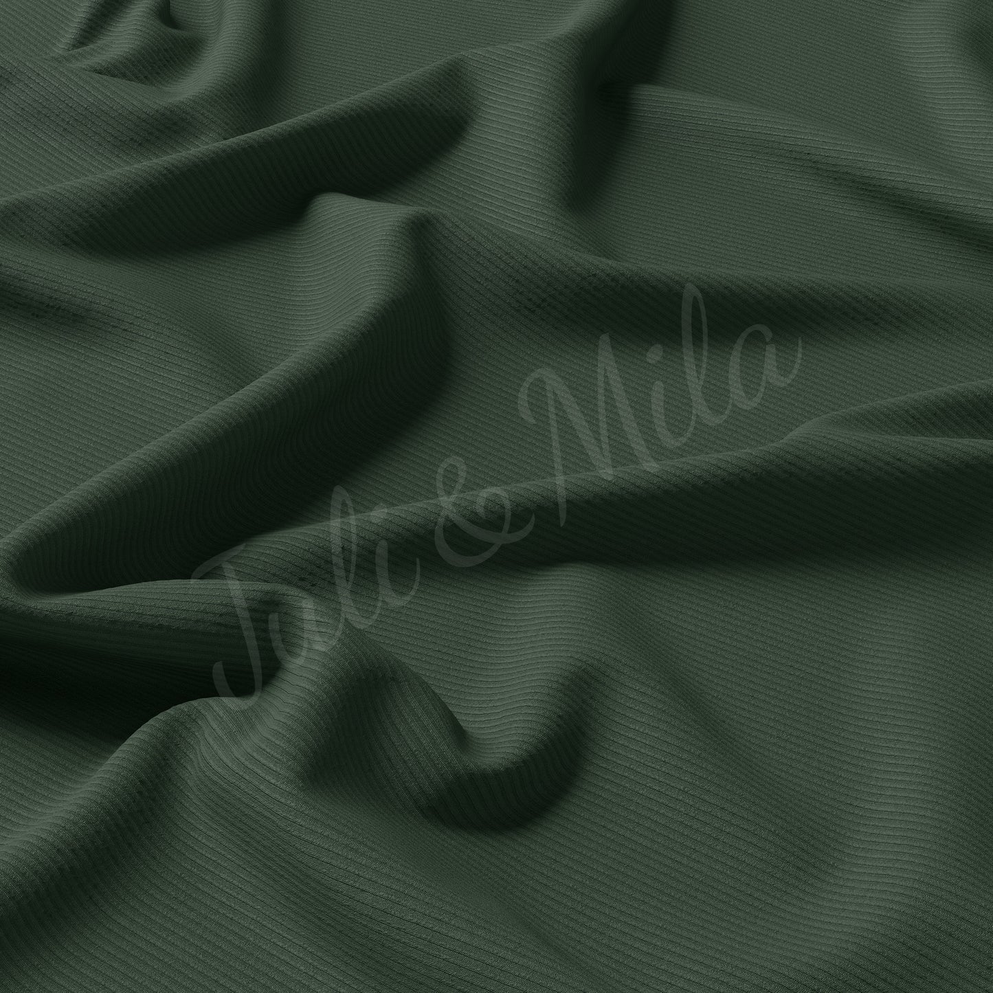 Army green  Rib Knit Fabric by the Yard Ribbed Jersey Stretchy Soft Polyester Stretch Fabric 1 Yard