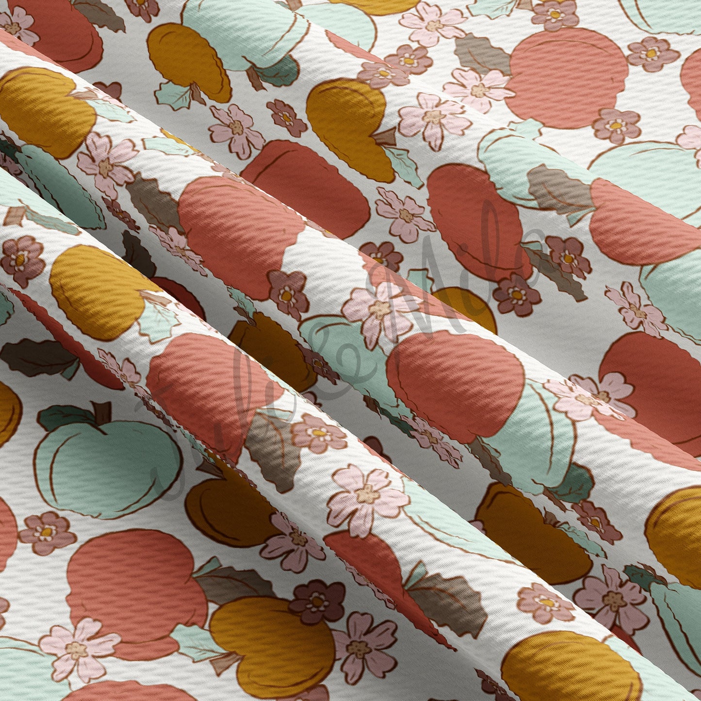 Printed Liverpool Bullet Textured Fabric by the yard 4Way Stretch Solid Strip Thick Knit Jersey Liverpool Fabric Floral99