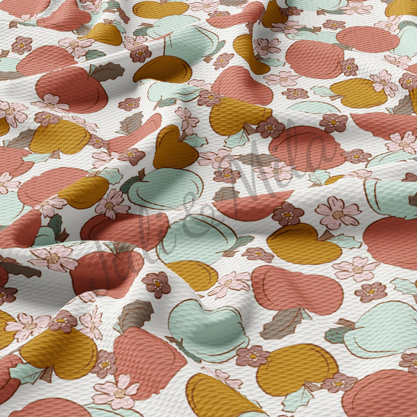 Printed Liverpool Bullet Textured Fabric by the yard 4Way Stretch Solid Strip Thick Knit Jersey Liverpool Fabric Floral99