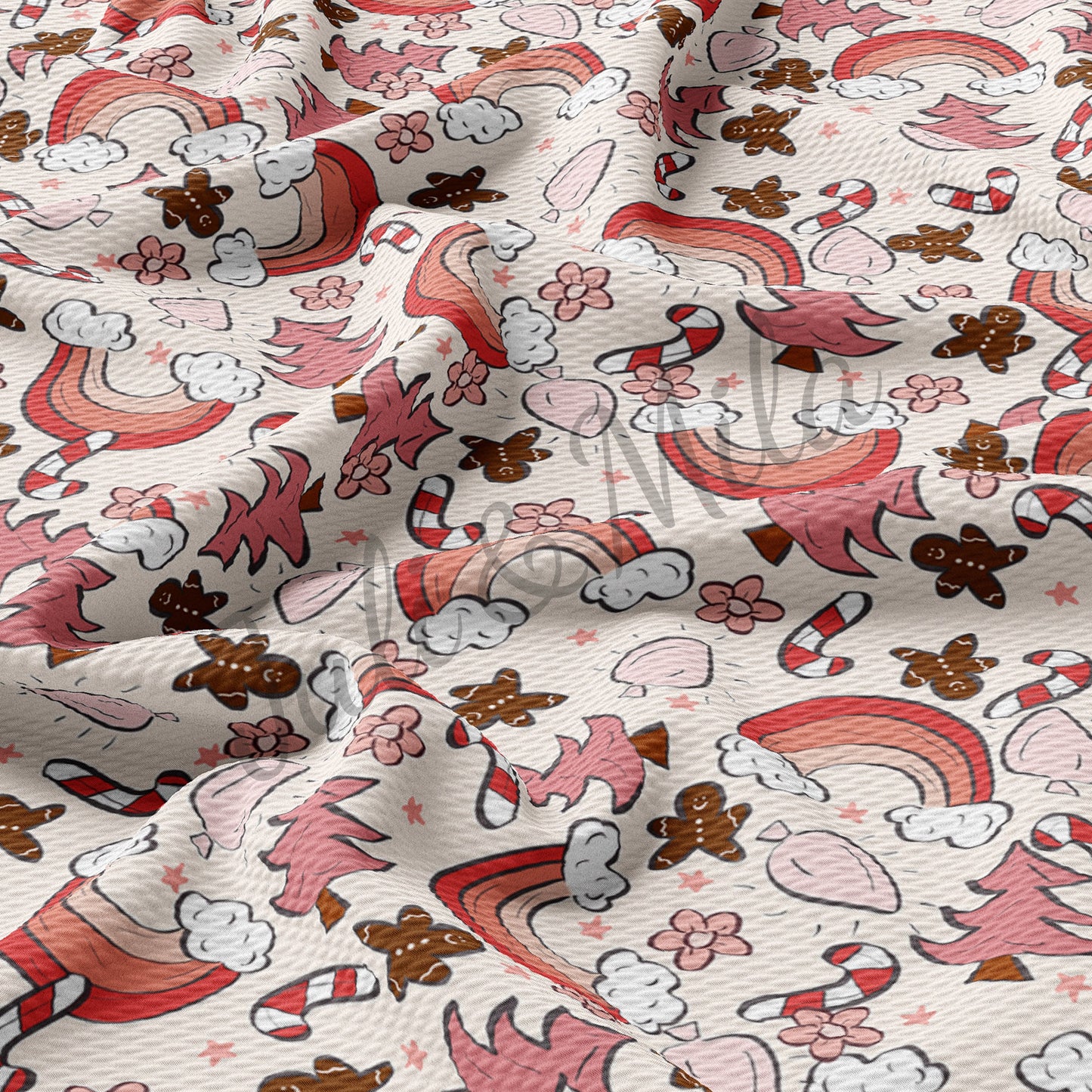 Pink Christmas Bullet Fabric AC2