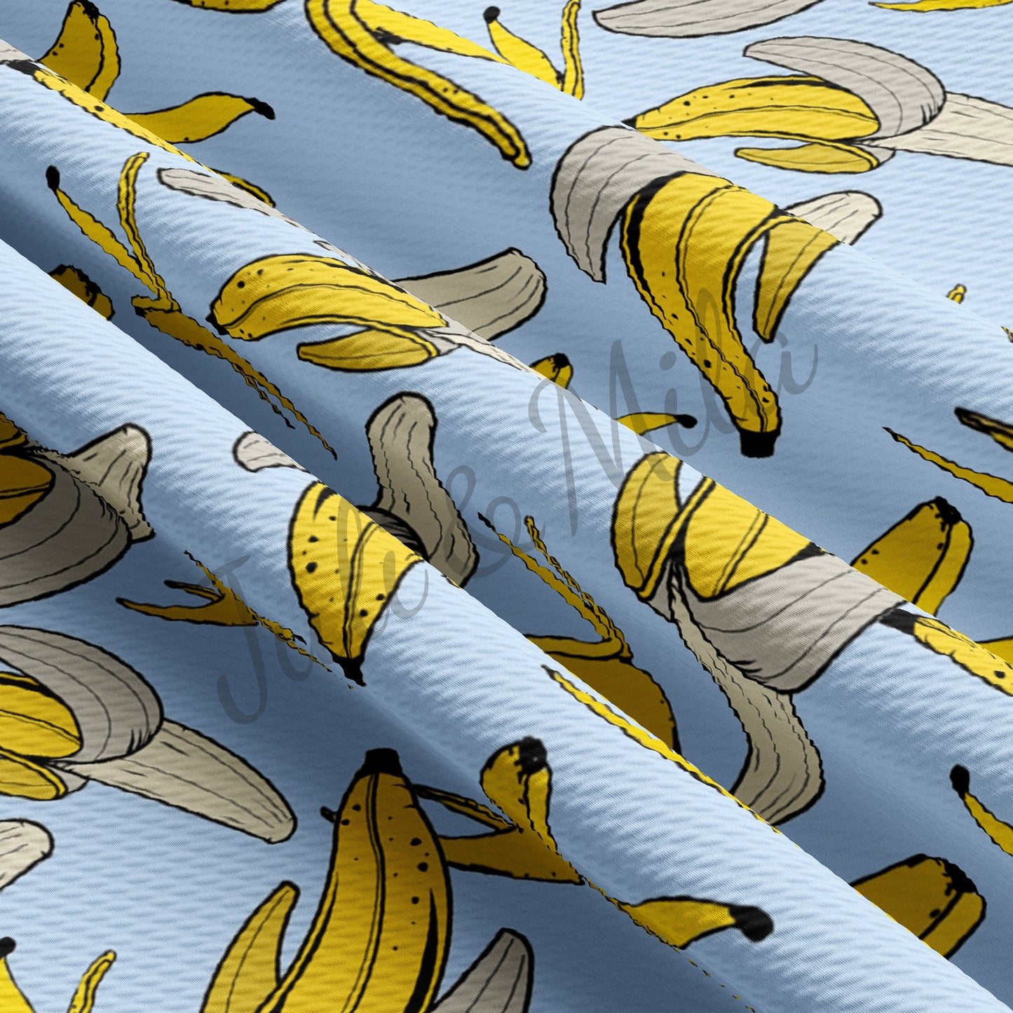 Blue Bananas Bullet Fabric AA2663