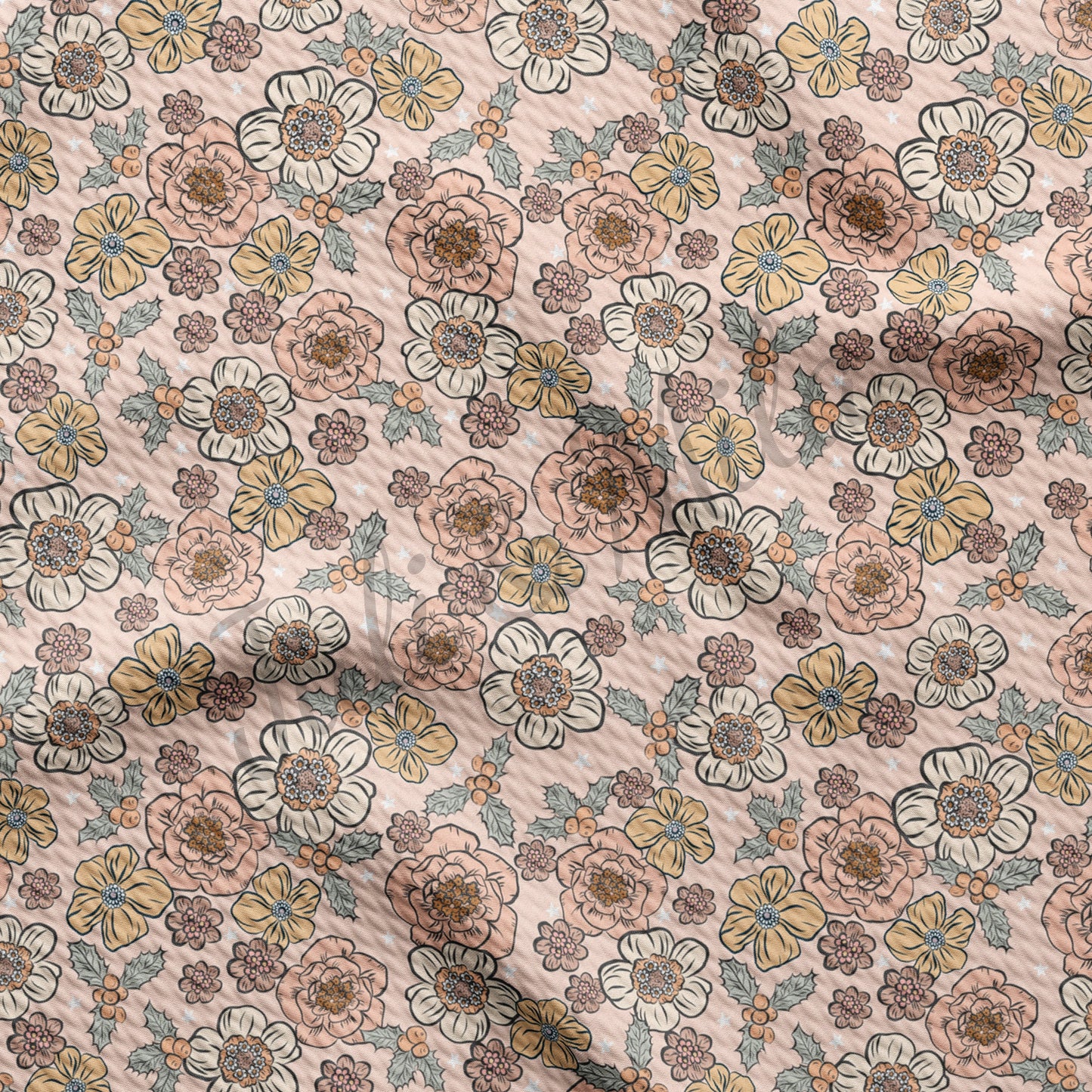 Bullet Textured Fabric  Floral102