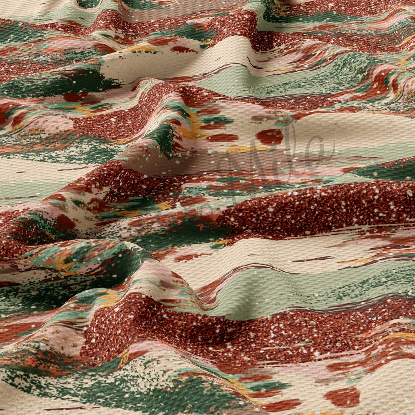 Printed Liverpool Bullet Textured Fabric by the yard 4Way Stretch Solid Strip Thick Knit Jersey Liverpool Fabric Paintsmear14