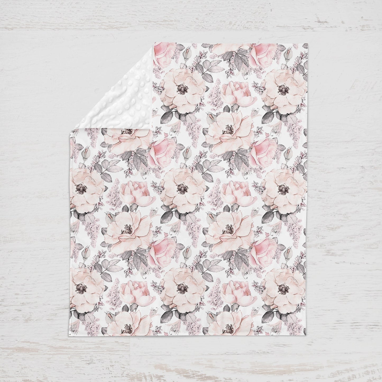 Peonies Baby Blankets for childrens - Swaddle Newborn Receiving Minky Blanket Boy, Blankets for girls
